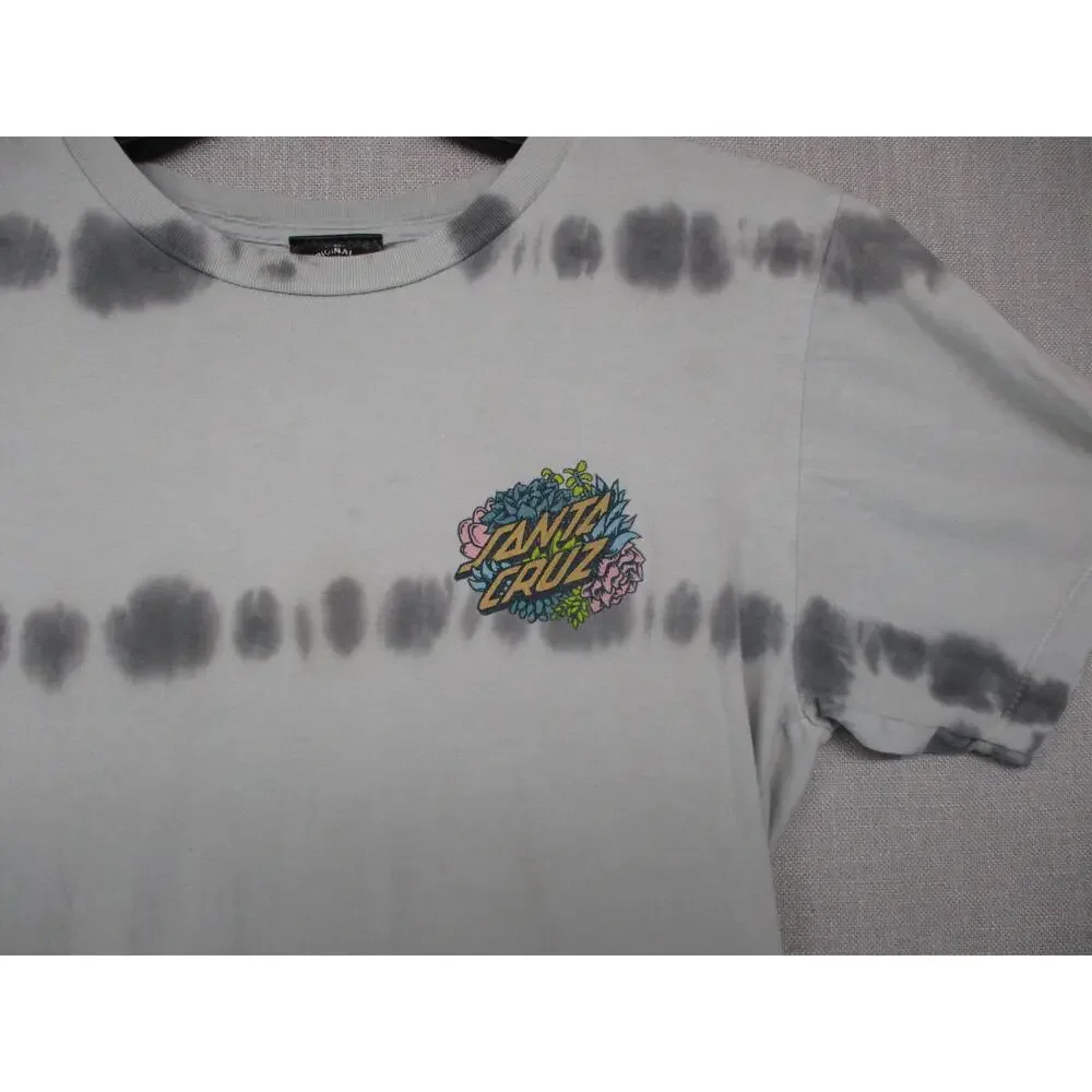 Santa Cruz Multicolor Retro Skate Graphic Tie Dye T Shirt Junior Size - Picture 3 of 9